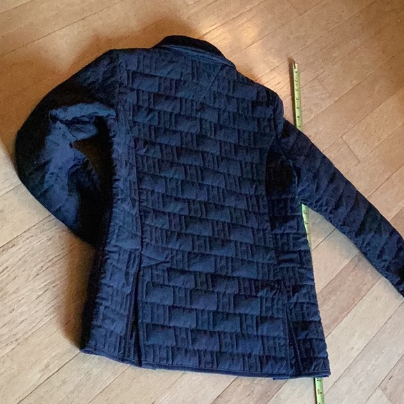 Tommy Hilfiger woven black quilted snap front shirt jacket w/cordu… - Picture 6 of 11